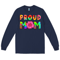Navy proud mom Long Sleeve Tee - HRA Design Shop
