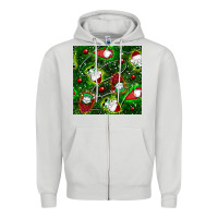 Dove Grey christmas gnomes seamless pattern Zipper Hoodie - BundleAndBundleShop