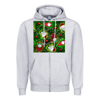 Heather Grey christmas gnomes seamless pattern Zipper Hoodie - BundleAndBundleShop