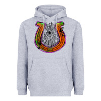 Heather Grey halloween  horseshoe Heavyweight Hoodie - Jasminsmagicworld