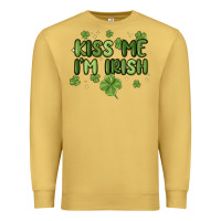 Antique Gold kiss me i'm irish Premium Sweatshirt - MaliasSmallBusiness