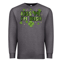 Charcoal Heather kiss me i'm irish Premium Sweatshirt - MaliasSmallBusiness