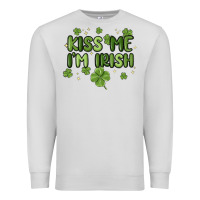 Dove Grey kiss me i'm irish Premium Sweatshirt - MaliasSmallBusiness
