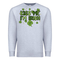 Heather Grey kiss me i'm irish Premium Sweatshirt - MaliasSmallBusiness
