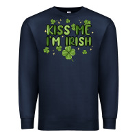 Navy kiss me i'm irish Premium Sweatshirt - MaliasSmallBusiness