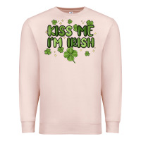 Pale Pink kiss me i'm irish Premium Sweatshirt - MaliasSmallBusiness