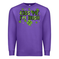 Purple kiss me i'm irish Premium Sweatshirt - MaliasSmallBusiness