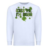 White kiss me i'm irish Premium Sweatshirt - MaliasSmallBusiness