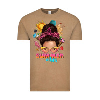 Vintage Coffee summer vibes messy bun tbw Vintage Tee - texasbilliewilder