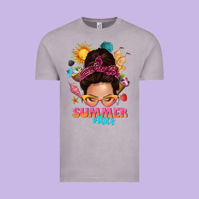 Summer Vibes Messy Bun Tbw Vintage Tee Designed By Texasbilliewilder