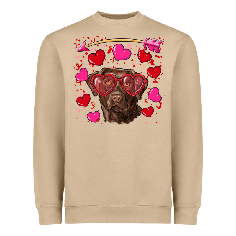 Valentine's Day  Labrador Retriever Heavyweight Sweatshirt by RanaPortraitStore | Teevron