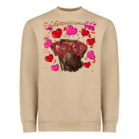 Mushroom Valentine's day  labrador retriever Heavyweight Sweatshirt - RanaPortraitStore