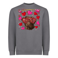 Storm Valentine's day  labrador retriever Heavyweight Sweatshirt - RanaPortraitStore