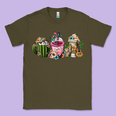 Mexican Day Of The Dead Coffee Cups Classic Tee Designed By Fadigitalartstudio