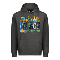 Charcoal Heather The Prince Has Arrived Premium Hoodie - MaliasSmallBusiness