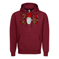 Burgundy joy gnome Zipper Hoodie - JahusDesignShop