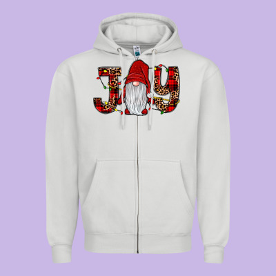 Joy Gnome Zipper Hoodie Designed By Jahusdesignshop