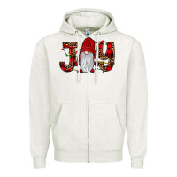 Oatmeal Heather joy gnome Zipper Hoodie - JahusDesignShop