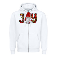 White joy gnome Zipper Hoodie - JahusDesignShop