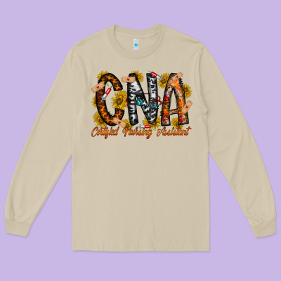 Cna Long Sleeve Tee Designed By Racoondesign