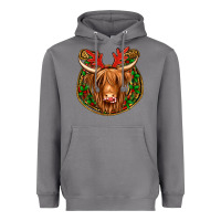 Storm christmas highland cow mistletoe Christmas Heavyweight Hoodie - Jasminsmagicworld