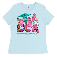 Baby Blue cca  continuing care assistant with crocs Ladies Tee - AdoDesignShop