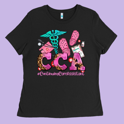 Cca  Continuing Care Assistant With Crocs Ladies Tee Designed By Adodesignshop