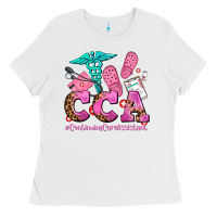 White cca  continuing care assistant with crocs Ladies Tee - AdoDesignShop