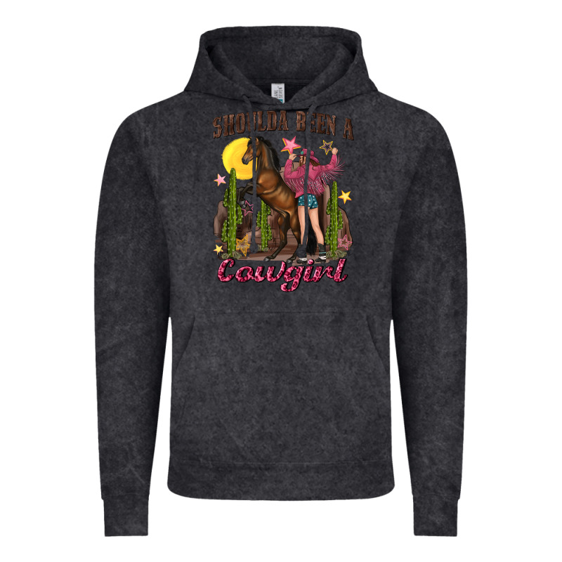 Shoulda Been A Cowgirl Bucking Horse Vintage Hoodie by texasbilliewilder | Teevron