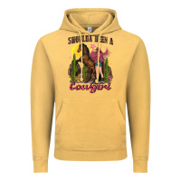 Vintage Mustard shoulda been a cowgirl bucking horse Vintage Hoodie - texasbilliewilder