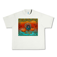 Pistachio thankful with turkey and pumpkins Urban Heavy Tee - RanaPortraitStore