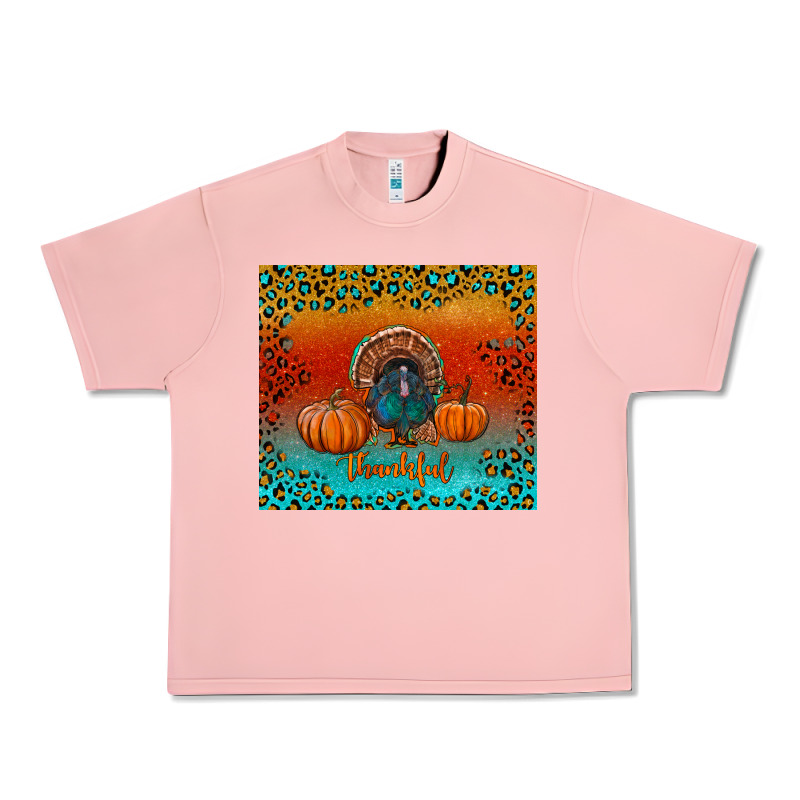 Thankful With Turkey And Pumpkins Urban Heavy Tee by RanaPortraitStore | Teevron