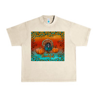 Sandshell thankful with turkey and pumpkins Urban Heavy Tee - RanaPortraitStore