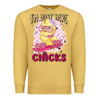 Antique Gold i'm just here for the chicks Premium Sweatshirt - MaliasSmallBusiness