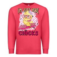 Cardinal i'm just here for the chicks Premium Sweatshirt - MaliasSmallBusiness