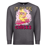 Charcoal Heather i'm just here for the chicks Premium Sweatshirt - MaliasSmallBusiness