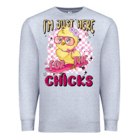 Heather Grey i'm just here for the chicks Premium Sweatshirt - MaliasSmallBusiness