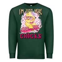 Sports Green i'm just here for the chicks Premium Sweatshirt - MaliasSmallBusiness