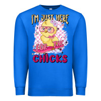 True Royal i'm just here for the chicks Premium Sweatshirt - MaliasSmallBusiness