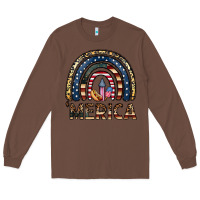 Chestnut merica rainbow Long Sleeve Tee - CowhideDigitalArt
