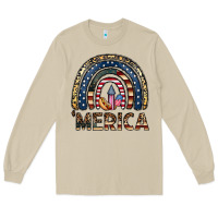 Mushroom merica rainbow Long Sleeve Tee - CowhideDigitalArt