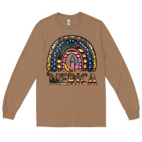 Toasted Coconut merica rainbow Long Sleeve Tee - CowhideDigitalArt