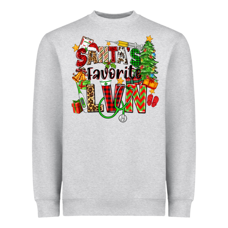 Santa's Favorite Lvn Heavyweight Sweatshirt by Zillion Design Studio | Teevron