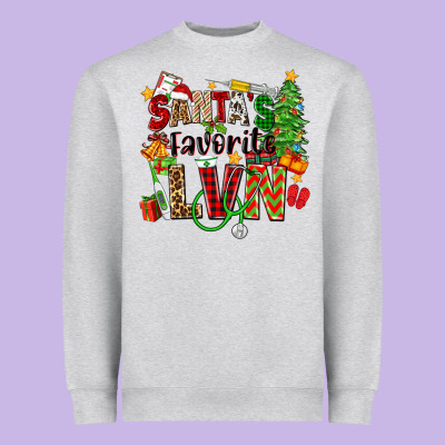 Santa's Favorite Lvn Heavyweight Sweatshirt Designed By Zillion Design Studio