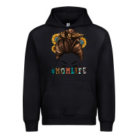 Black mom life messy bun Urban Hoodie - Jasminsmagicworld