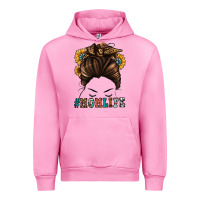 Fuchsia Pink mom life messy bun Urban Hoodie - Jasminsmagicworld