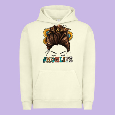 Mom Life Messy Bun Urban Hoodie Designed By Jasminsmagicworld