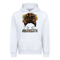 White mom life messy bun Urban Hoodie - Jasminsmagicworld