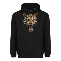 Black ocelot head Heavyweight Hoodie - LillyAllenDesigns