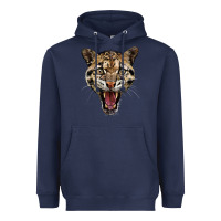 Navy ocelot head Heavyweight Hoodie - LillyAllenDesigns